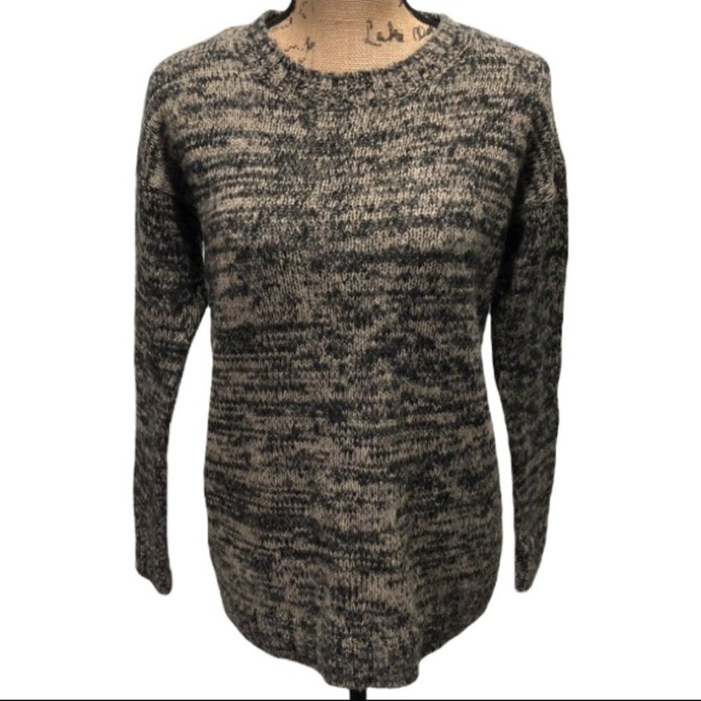 {LOFT} Wool Blend Marled Crewneck Sweater